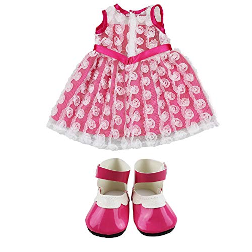 18 Pulgadas De Ropa Ropa De La Muñeca Hecha a Mano Precioso Vestido Con Zapatos De Traje De La Muñeca De 18 Pulgadas Muñecas 1set