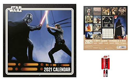 1art1 Star Wars, Classics, Calendario Oficial 2021 (30x30 cm) con 1x Pulsera (10x2 cm)