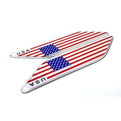 2 Unids/par 3D Metal EE. UU. Bandera Americana Emblema Etiqueta de la Insignia para Universal Cars Motocicleta Car Styling Accesorios Decorativos
