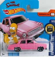 2017 Hot Wheels The Simpsons Car - Pink - HW Screen Time - #112