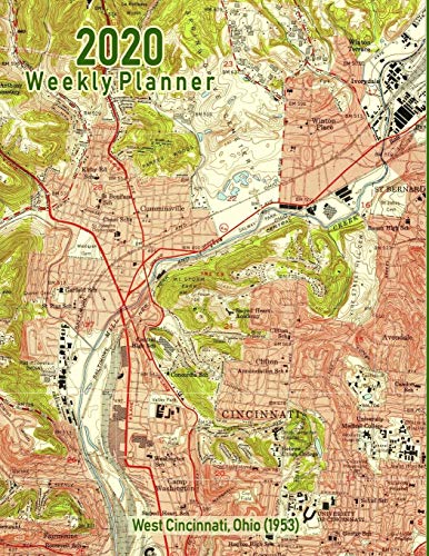 2020 Weekly Planner: West Cincinnati, Ohio (1953): Vintage Topo Map Cover