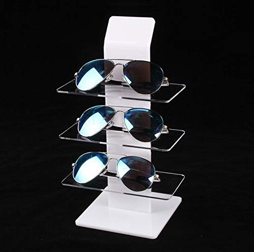 2020 YXWEI Acrílico Sunglasse Soporte Lentes de los vidrios sostenedor de la exhibición Los titulares Réplica de Cristal Organizador del Estante de joyería (Color : Red)