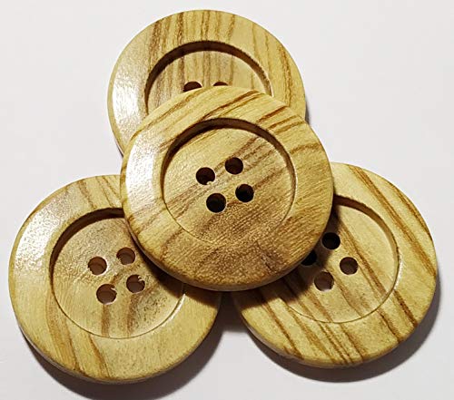 25 Botones de Madera de Olivo de 25 mm - Fabricado y Enviado desde ESPAÑA 25 Botones de Madera de Olivo de 25 mm - Fabricado y Enviado desde ESPAÑA