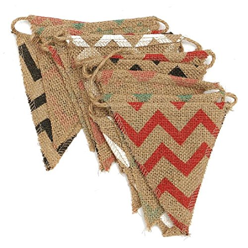 2.8 m Banderines de yute,banderines de lino,guirnaldas de tela,para dormitorio, fiestas de cumpleaños o decoración de boda 2.8 m Banderines de yute,banderines de lino,guirnaldas de tela,para dormitorio, fiestas de cumpleaños o decoración de boda