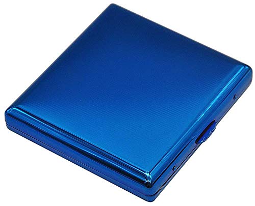 2P Pretty hojalata caja de cigarrillos elegante para hombre azul hielo arco iris colorido metal tabacco caja para 20 cigarrillos, azul