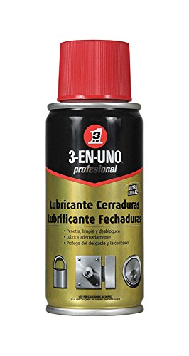 3-IN-ONE 34463 Spray lubricante de cerraduras (100 ml), Incoloro