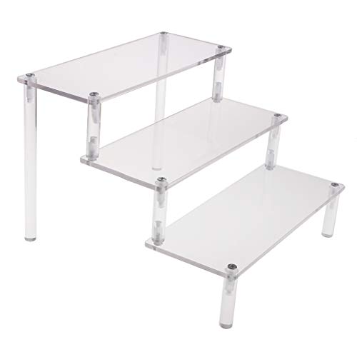 3 Livelli Soportes y Vitrinas de Oficina para Hogar/Expositor de Acrílico para Maquillaje y Perfumes y Coleccionables 3 Livelli Soportes y Vitrinas de Oficina para Hogar/Expositor de Acrílico para Maquillaje y Perfumes y Coleccionables