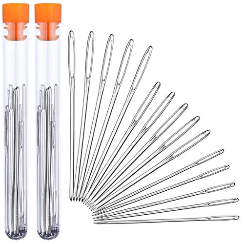 30 Piezas Agujas de Ojo Grande, Romas Agujas de Coser a Mano, Agujas de Tejer de Acero, Agujas de Bordado con Botella para Manualidades Costura Lana Gruesa, 3 Tamaños 30 Piezas Agujas de Ojo Grande, Romas Agujas de Coser a Mano, Agujas de Tejer de Acero, Agujas de Bordado con Botella para Manualidades Costura Lana Gruesa, 3 Tamaños
