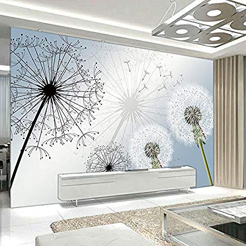 3D Stereo Film Wall Living Room TV 8d Stereo Wallpaper Modern Minimalist Fashion Dandelion 3D Stereo Film Wall papel pintado pared dormitorio de estar sala de estar fondo No tejido-250cm×170cm