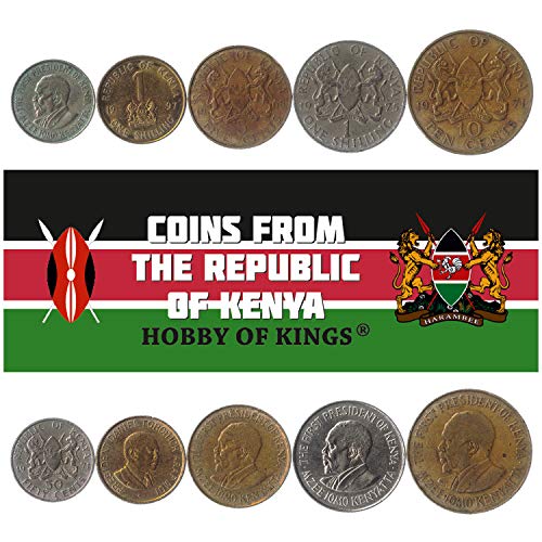 5 Monedas Diferentes - Moneda Extranjera Keniana Antigua Y Coleccionable para Coleccionar Libros - Conjuntos Únicos De Dinero Mundial - Regalos para Coleccionistas