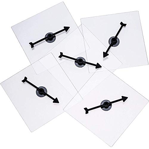 5 Pack de Spinners Transparentes Spinner de Matemáticas de Borrado Seco con Flecha Giratoria para Juegos y Enseñanza 5 Pack de Spinners Transparentes Spinner de Matemáticas de Borrado Seco con Flecha Giratoria para Juegos y Enseñanza