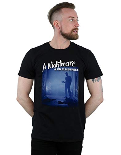 Absolute Cult A Nightmare On ELM Street Hombre Freddy Is Waiting Camiseta Negro Large
