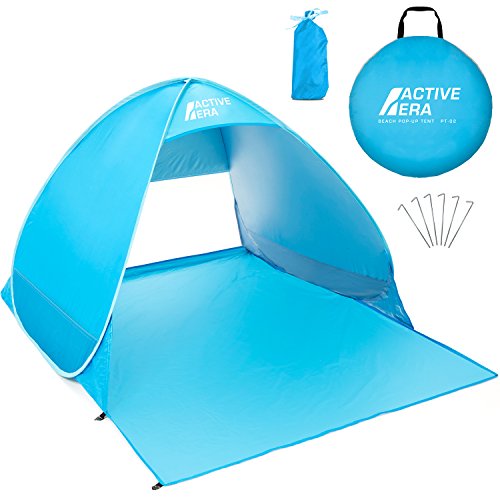 Active Era Tienda de Playa Pop-Up Pop Up Desplegable Instantánea para 2 personas - Con FPS 50+ para Protección Solar UV - Incluye Bolsa de Viaje & Piquetas para Tienda