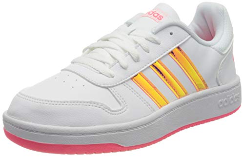 adidas Hoops 2.0 K, Zapatillas Unisex niños, FTWBLA/FTWBLA/ROSSEN, 38.67 EU