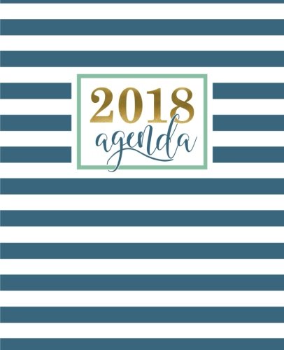 Agenda: 2018 Agenda semana vista español : 190 x 235 mm, 160 g/m² : Moderno estampado de rayas geométricas en verde azulado: Volume 14 (Calendarios, agendas y organizadores personales) Agenda: 2018 Agenda semana vista español : 190 x 235 mm, 160 g/m² : Moderno estampado de rayas geométricas en verde azulado: Volume 14 (Calendarios, agendas y organizadores personales)