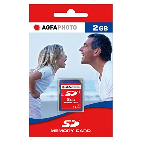 AgfaPhoto SD Memory Cards Memoria Flash 2 GB - Tarjeta de Memoria (2 GB, SD)