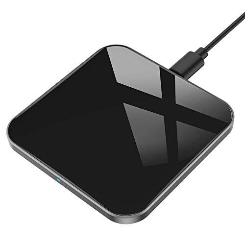 AGPTEK 15W Cargador Inalámbrico Rápido, Qi Wireless Charger 15W/10W/7.5W/5W para iPhone SE 2020 11/11 Pro MAX/XS/XR/X/8 Plus, AirPods Pro, Galaxy S20/Note 10/S10/S10e/S9/Note 8/S8/S7…