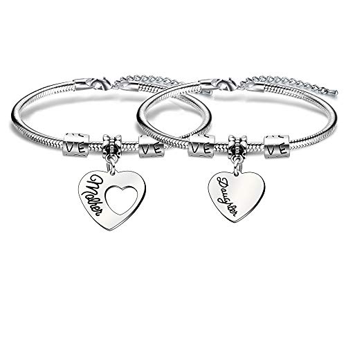 AGR8T Juego de 2 pulseras para madre e hija, cumpleaños para mujer. AGR8T Juego de 2 pulseras para madre e hija, cumpleaños para mujer.