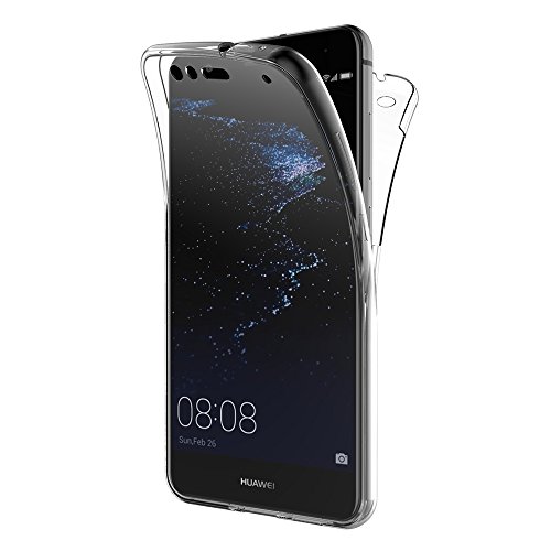 AICEK Funda Huawei P10 Lite, Transparente Silicona 360°Full Body Fundas para Huawei P10 Lite Carcasa Silicona Funda Case (5.2")