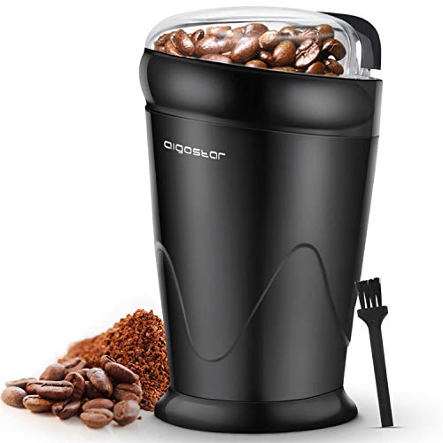 Aigostar Breath 30CFR - Molinillo compacto de café, especias, semillas o granos, capacidad 60 gr, cuchillas de acero inoxidable con láminas antidesgaste. Libre de BPA. Diseño exclusivo. Aigostar Breath 30CFR - Molinillo compacto de café, especias, semillas o granos, capacidad 60 gr, cuchillas de acero inoxidable con láminas antidesgaste. Libre de BPA. Diseño exclusivo.