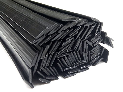 Alambre de soldadura de plástico ABS 8x1mm Plano Negro 25 barra