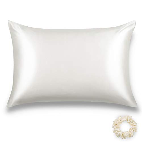 ALASKA BEAR - Funda de Almohada de Seda Natural, hipoalergénico, 19 Momme, 600 Hilos 100% de Seda, tamaño Queen con Cremallera Oculta, 50x75 cm,1 Unidad, Marfil ALASKA BEAR - Funda de Almohada de Seda Natural, hipoalergénico, 19 Momme, 600 Hilos 100% de Seda, tamaño Queen con Cremallera Oculta, 50x75 cm,1 Unidad, Marfil
