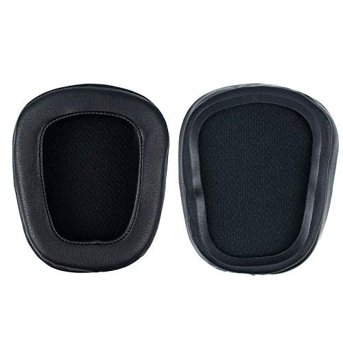 Almohadillas de repuesto para auriculares G933, almohadillas para orejas de repuesto compatibles con auriculares G633 G933 Artemis Spectrum para juegos (negro profundo)