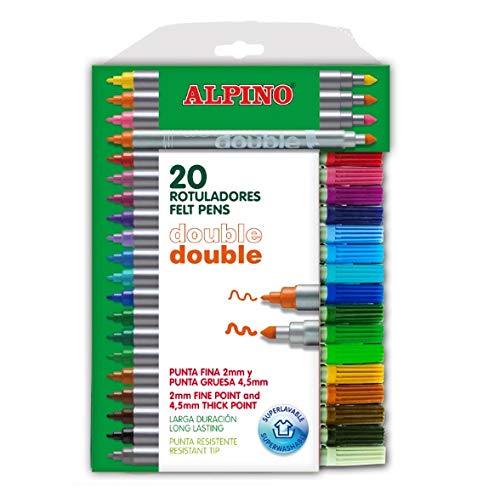 Alpino AR000058 - Estuche de 20 rotuladores, colores surtidos Alpino AR000058 - Estuche de 20 rotuladores, colores surtidos