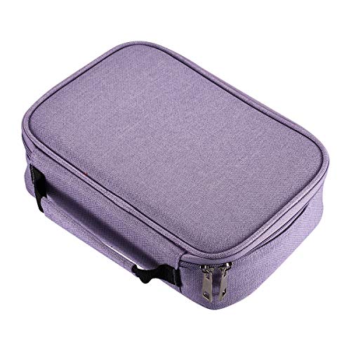 AMGOMH Estuches, 72 ranuras portalápices Caja de lápiz de Estudiantes Organizador Estuche Escolar de caso lapices de colores lápiz bolsa de arte dibujo Estuches Escolares Pencil Case (Púrpura)