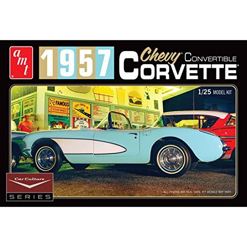 AMT amt1016 1: 25 Escala Cindy Lewis Coche Cultura 1957 Chevy Corvette Convertible Modelo Kit