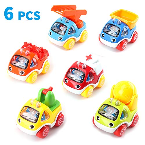 Amy & Benton Juguete Coches,Vehículos Camiones De Juguete, 6PCS Tire hacia Atrás el Coche de Juguetes para Niños Niñas Amy & Benton Juguete Coches,Vehículos Camiones De Juguete, 6PCS Tire hacia Atrás el Coche de Juguetes para Niños Niñas