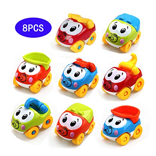 Amy&Benton Juguete De Coches para bebé 1 2 3 años, 8PCS Vehículos De Camiones para niños y niñas de Infantiles Amy&Benton Juguete De Coches para bebé 1 2 3 años, 8PCS Vehículos De Camiones para niños y niñas de Infantiles