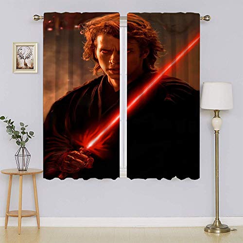 Anakin Skywalker por MuharreMAcaR en DeviantArt Cortinas opacas para oscurecimiento de cortinas, paneles/cortinas para dormitorio, cortinas para mantener el calor para el pasillo, 163 x 163 cm