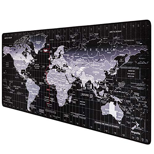 Anpollo Alfombrilla para Juegos 900x400x3mm XXL Alfombrilla de ratón para computadora, Adecuada para Grandes mapas del Mundo de Mesa Anpollo Alfombrilla para Juegos 900x400x3mm XXL Alfombrilla de ratón para computadora, Adecuada para Grandes mapas del Mundo de Mesa