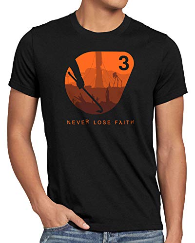 A.N.T. Never Loose Faith Camiseta para Hombre T-Shirt Black Mesa Lambda, Talla:L