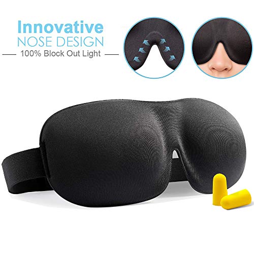 Antifaz para dormir, KAILH Tapa de Ojo Máscara de Dormir para Mujeres y Hombres, Máscara De Ojos Cómoda y Ultra Suave Para El Contorno 3D Con Contorno Ajustable.