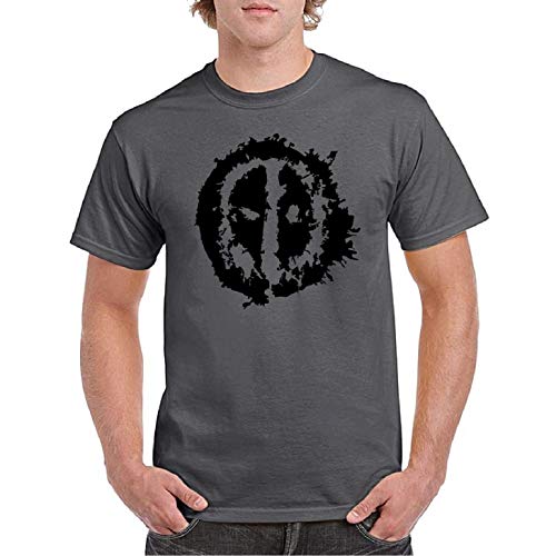 Antihero Splatter - Camiseta Manga Corta (Gris Plomo, L)