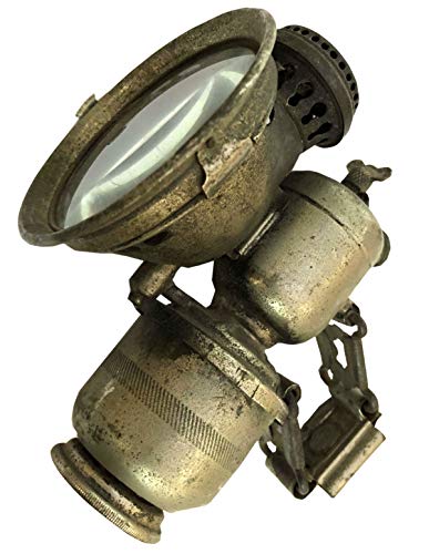 Antiques World Vintage Oil Lantern Antique Stunning Small Dazzler Carbide Lamp/Light For Bicycle, Made In England AWUSAML 076