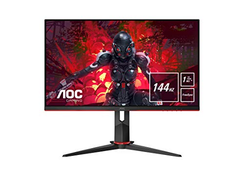 AOC 27G2U/BK Monitor Gaming de 27" Full HD e-Sports (IPS, 1ms, AMD FreeSync, 144Hz, Sin Marco, Ajustable en Altura y FlickerFree)