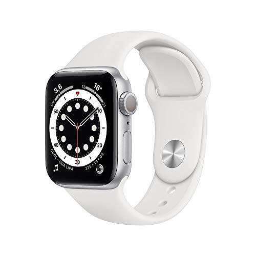 Apple Watch Series 6 (GPS, 40 mm) Caja de aluminio en plata - Correa deportiva blanca
