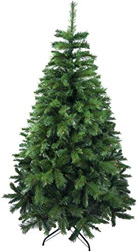 Árbol de Navidad Artificial de Pino Maxi-Relleno Abeto Artificial C/Soporte Metálico 150-240cm (Verde, 240cm 1180Tips)