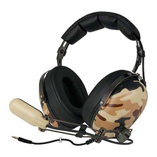 ARCTIC P533 Military - Auriculares estéreo para juegos con sonido de alta fidelidad y micrófono, compatible con PC, portátil, smartphones, tablets, Xbox, Playstation y dispositivos con entrada 3,5 mm
