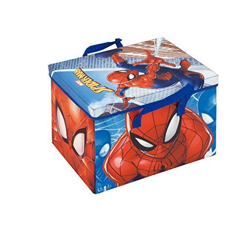 ARDITEX SM12108 Caja - Contenedor Textil (41x31x28cm) Convertible en Tapiz de Juegos (84x95cm) de Marvel-Spiderman