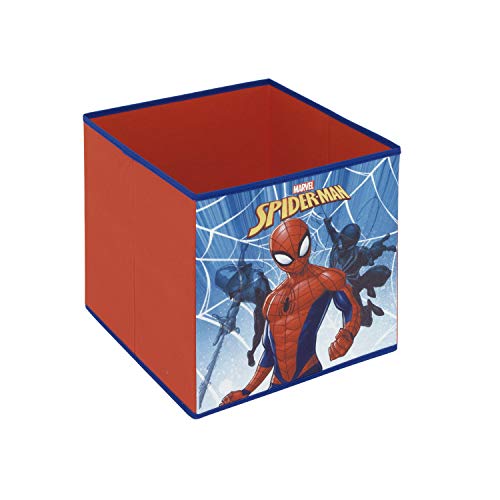 ARDITEX SM12122 Contenedor - Organizador Textil con Forma de Cubo Plegable de 31x31x31cm de Marvel-Spiderman