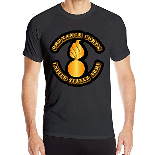 Army Ordnance Corps Camiseta de Manga Corta de Secado rápido para Hombres Camiseta atlética Que Absorbe la Humedad Talla XL