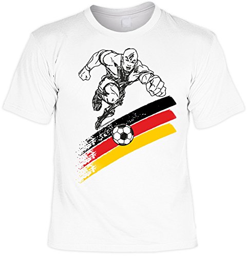 Art & Detail Shirt Divertido Sprüche – Camiseta fussballspieler Negro de Color Rojo de Oro Blanco, Hombre Mujer, Weiß, 60