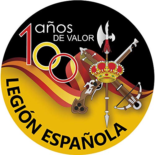 Artimagen Pegatina Círculo Legión Española 100 años de Valor ø 50 mm.