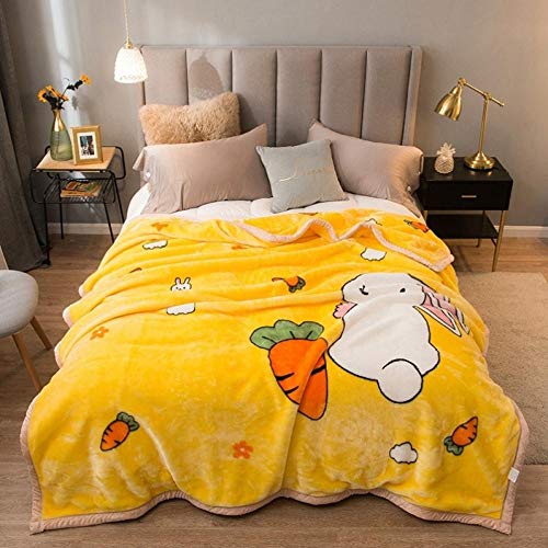 Asbecky Manta Invierno Manta de sofá Cama de Lujo Suave con Forro Polar cálido, Manta de Terciopelo de Doble cara-100x120cm-0.6kg_13