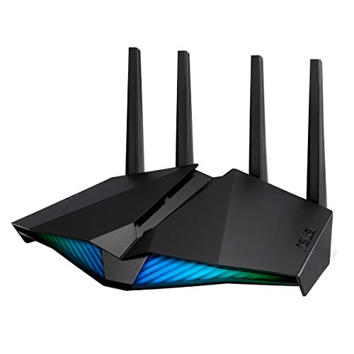 ASUS RT-AX82U - Router Gaming AX5400 Doble Banda Gigabit (Compatible PS5, Modo para Juegos de móvil, AiProtection con TrendMicro, Compatible con WiFi Mesh, Puerto Gaming, Adaptive QoS, Aura RGB)