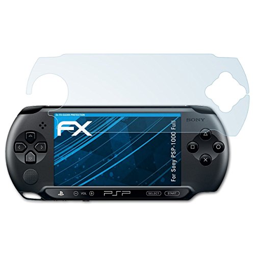 atFoliX Lámina Protectora de Pantalla compatible con Sony PSP-1000 Full Película Protectora, ultra transparente FX Lámina Protectora (3X)